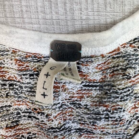 We The Free Multi-Color Sweater Knit Cotton Blend WMNS S/M Crew Neck Long Sleeve - Picture 4 of 5